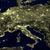 Europa de noche, vista por satélite (NASA).