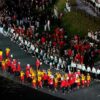 Delegación española en el Desfile de las Naciones de la Ceremonia de apertura de Londres, el 27 de julio de 2012.