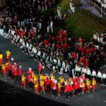 Spanish delegation at the Parade of Nations at the London Opening Ceremony on 27 July 2012.