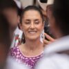 Claudia Sheinbaum en Oaxaca, México.