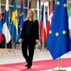 Giorgia Meloni en el Consejo Europeo, marzo de 2023.
