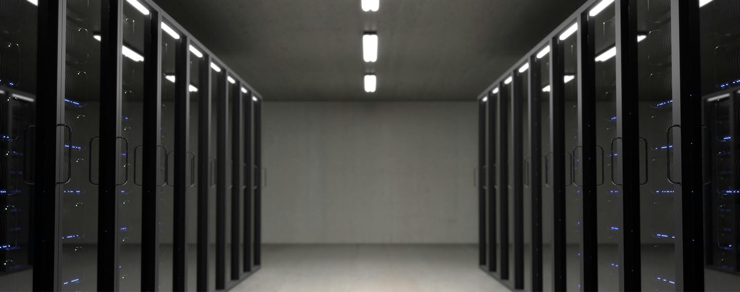 Data servers in a room. LINE Issue