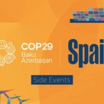 Graphic design of the Spanish Pavilion at the COP29 in Baku, Azerbaijan