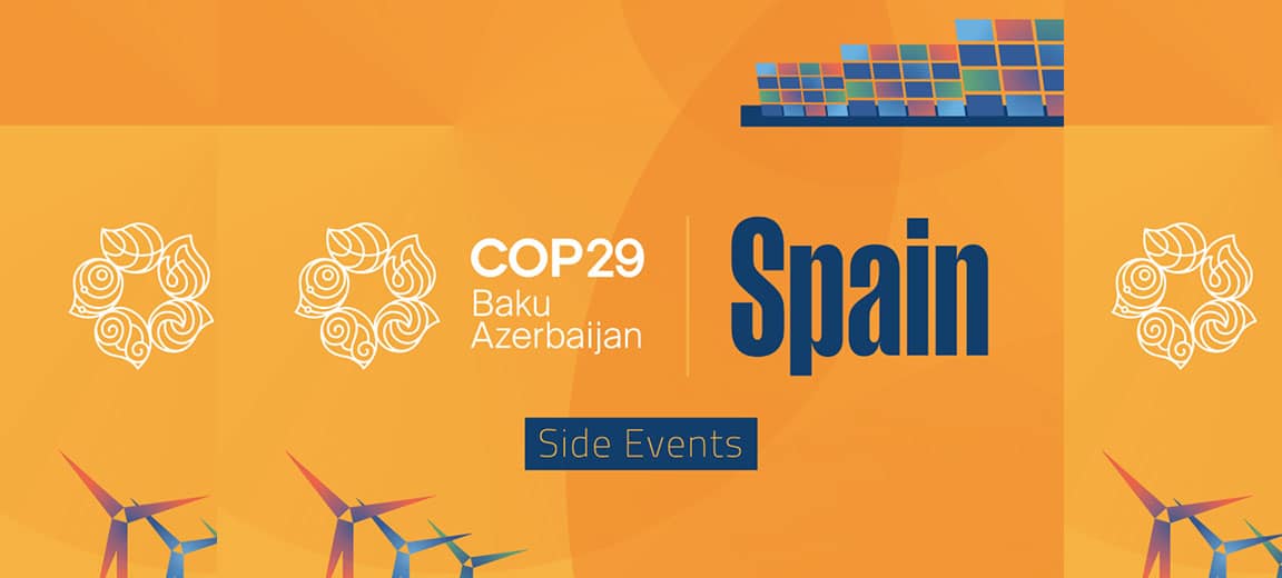 Graphic design of the Spanish Pavilion at the COP29 in Baku, Azerbaijan