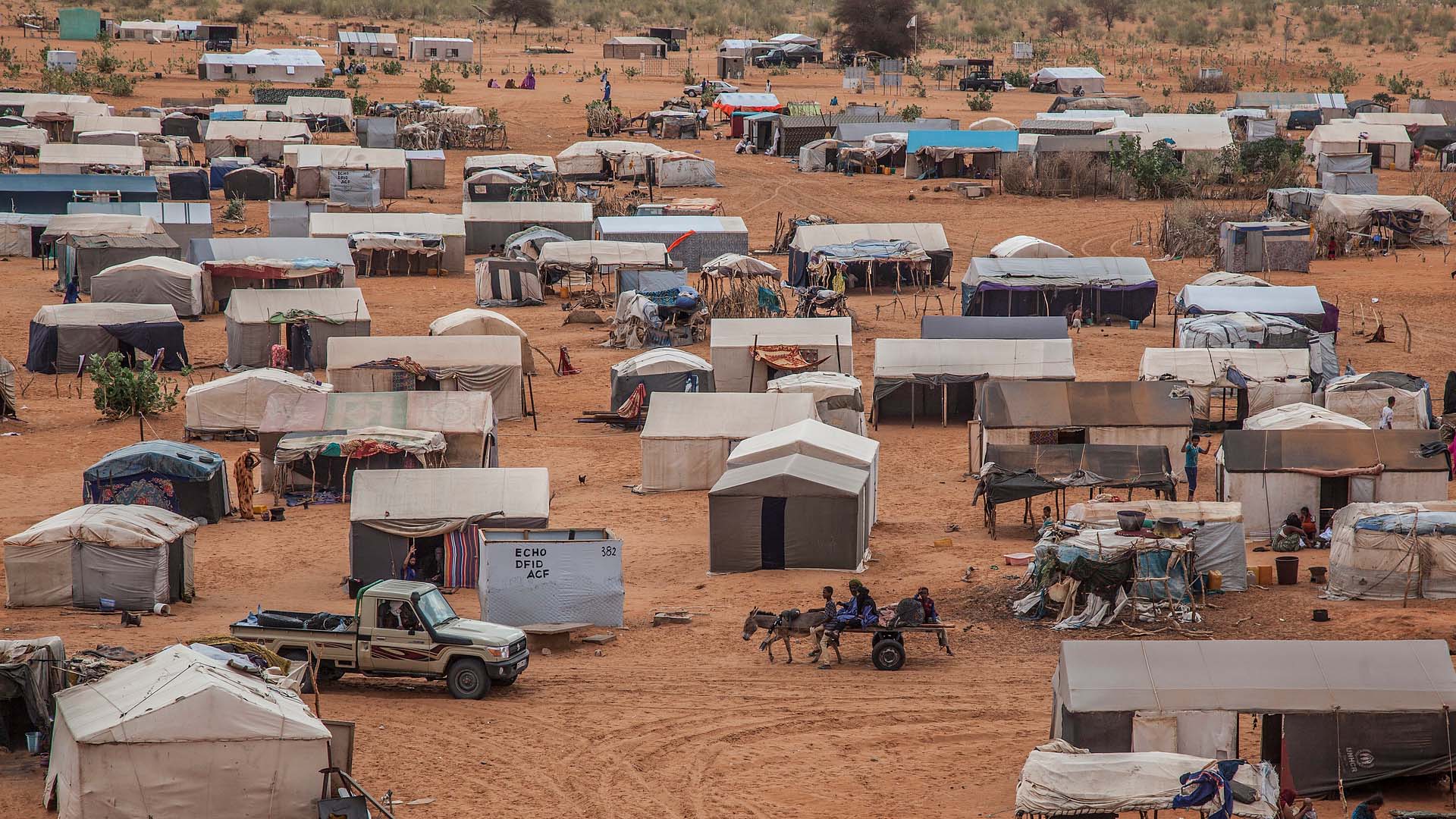Daytime image of the Mbera refugee camp in Mauritania. Private sector