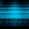 Pantalla de cotizaciones de USD Coin con rendimientos positivos y negativos en tonos azules y negros.